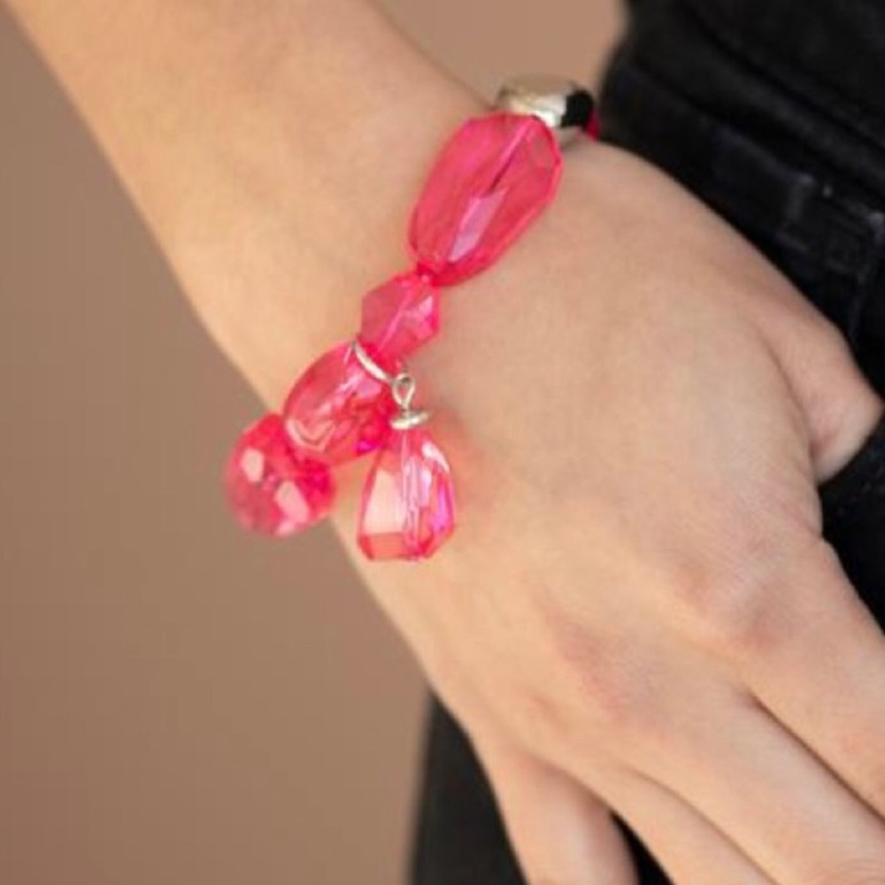 Gemstone Glamour Pink Bracelet